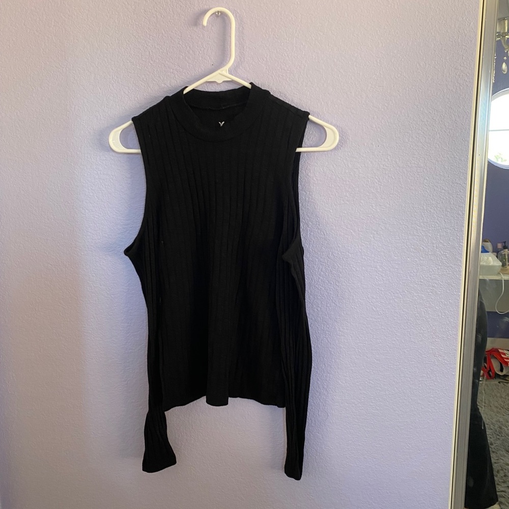 American eagle black ribbed top